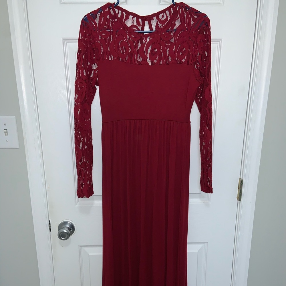 Pink blush maternity dress